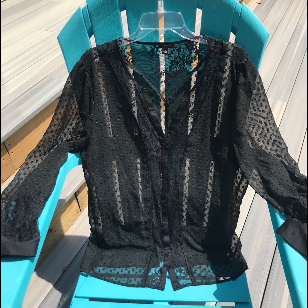 Black lace blouse